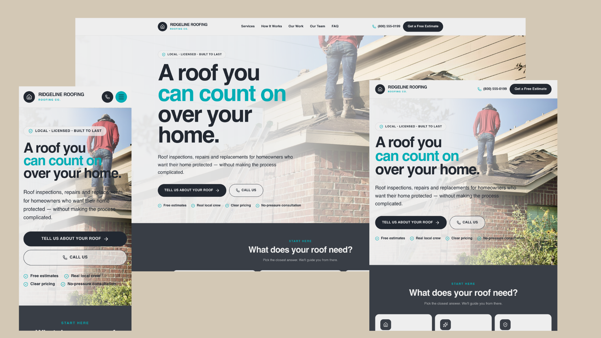 Contractor website and lead system